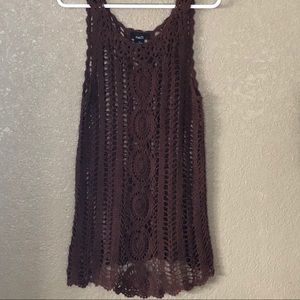 Rue 21 Brown knit long tank